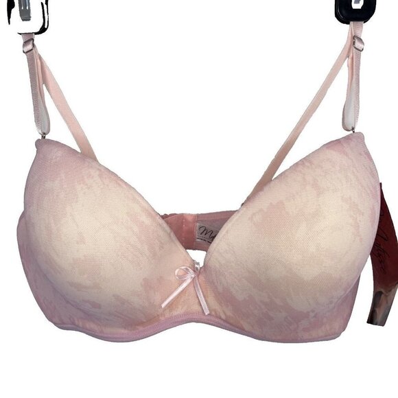 Matisse Lingerie NWT Lightly Padded Underwire Bra Pink with Mesh Overlay 36C - Picture 1 of 10